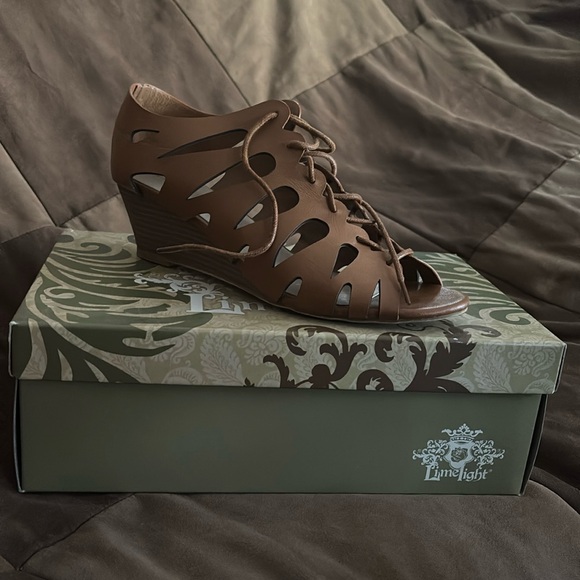 LimeLight 7.5 Cognac lace up sandals - Picture 1 of 6
